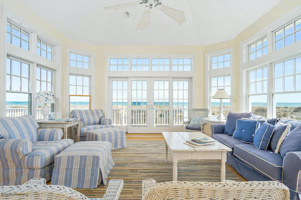 A living room in an Avalon vacation rental