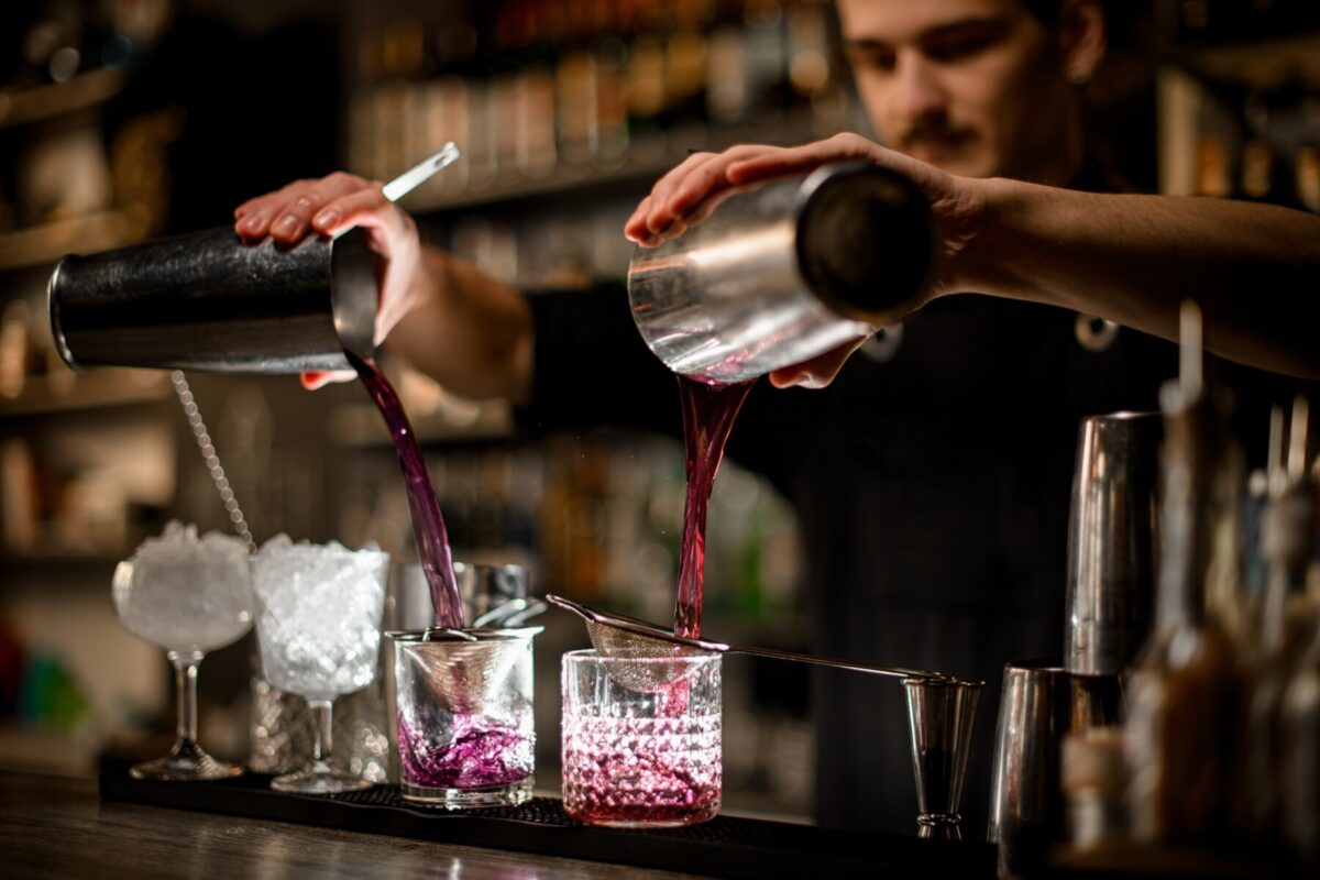 bartender making drinks